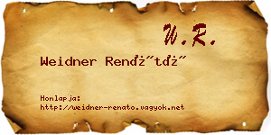Weidner Renátó névjegykártya